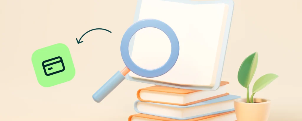 Illustration loupe pour faire un zoom sur le lexique des moyens de paiement.