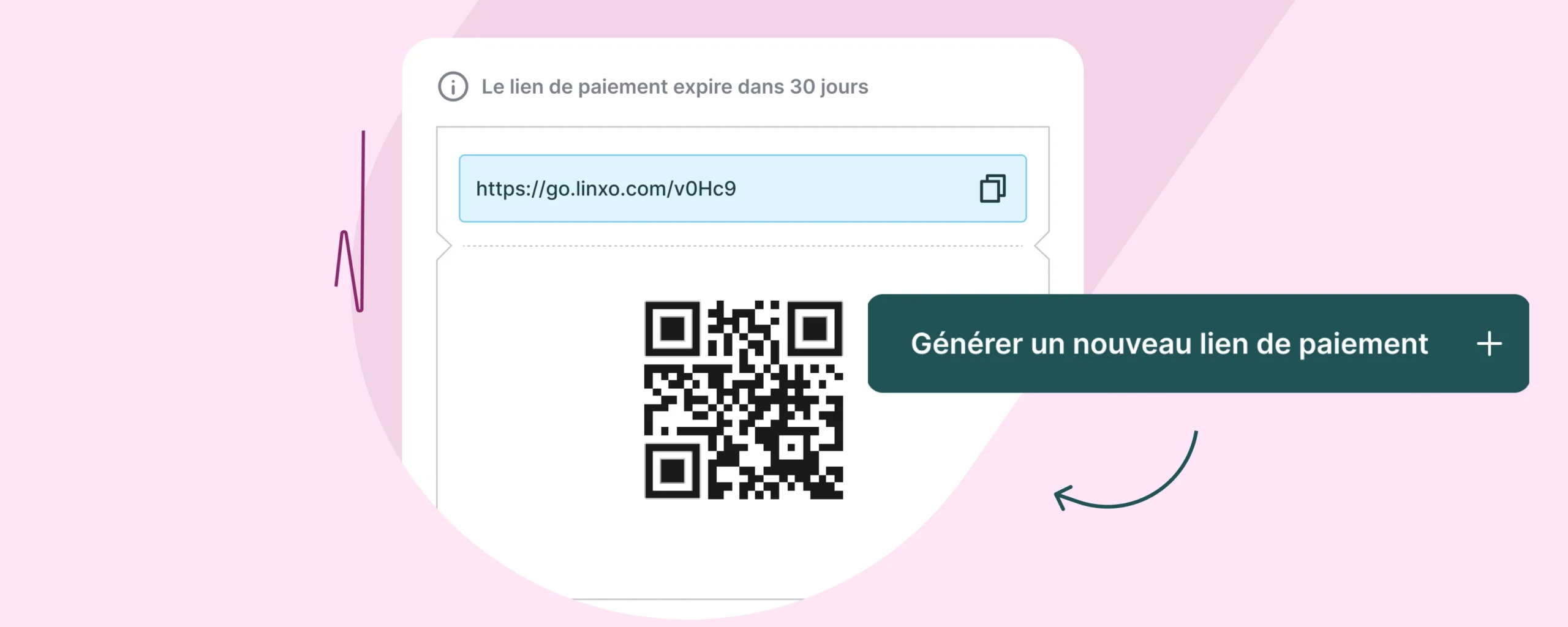 illustration de générer un lien de paiement via un qr code avec Linxo Payments